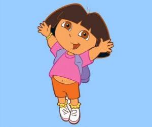 yapboz Dora sevinç için atlama